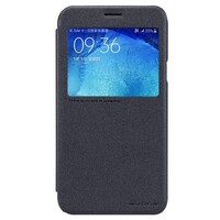 Полиуретановый чехол Nillkin Sparkle Leather Case Black для Samsung Galaxy J7 (2015)/ J7 Neo