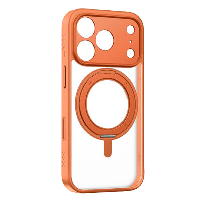 Чехол с подставкой и кольцом Momax CaseFORM Roller Magnetic Case оранжевый для Apple iPhone 17 Pro Max(2)