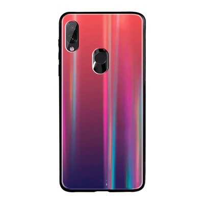 Накладка TPU + Glass Aurora красная для Xiaomi Redmi Note 7(1)