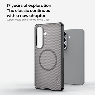 Пластиковый чехол Nillkin Super Frosted Shield Pro Magnetic Case (прозрачная версия) для Samsung Galaxy S26(6)