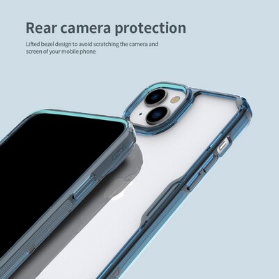 Силиконовый чехол Nillkin Nature TPU Pro Case Синий для Apple iPhone 15 Plus(6)