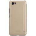 Полиуретановый чехол книга Nillkin Sparkle Leather Case Gold для Asus ZenFone 3S Max ZC521TL(#2)