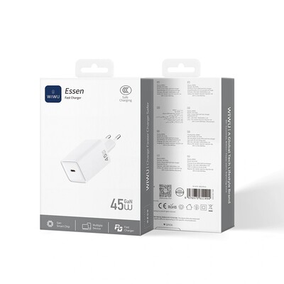 Зарядное устройство WiWU Essen 45W Fast Charge Travel Adapter Wi-G036(5)