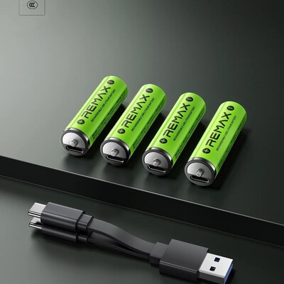 Аккумуляторные батарейки AA Remax AA02 Type-C Rechargeable 3071mWh (4шт)(3)