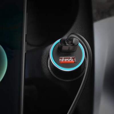 Автомобильное зарядное устройство в прикуриватель Baseus Dual Fast Charger Car 60W USB+USB (CGJM000013)(8)