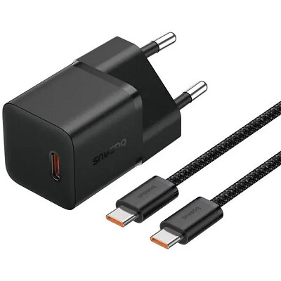 Сетевое зарядное устройство Baseus GaN5 Fast Charger(mini) 1C 20W EU Черное P10110900113-00 с кабелем Type-C - Type-C 100W 1m черный(1)