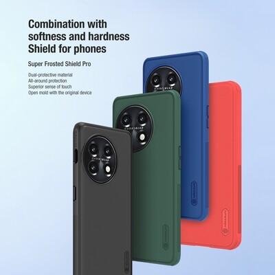 Пластиковый чехол Nillkin Super Frosted Shield Pro Синий для OnePlus 11(6)