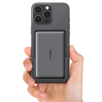 Внешний аккумулятор с подставкой и функцией Magsafe AceFast M17 22.5W 10000mAh(3)