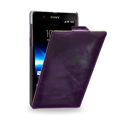 Кожаный чехол TETDED Lava Series Merlot Purple для Sony Xperia Z L36h(1)