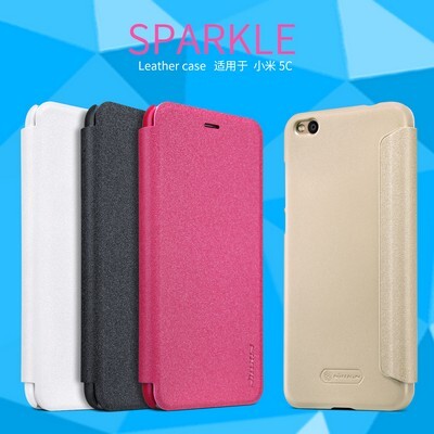 Полиуретановый чехол книга Nillkin Sparkle Leather Case Black для Xiaomi Mi5C(4)