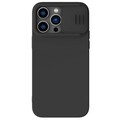 Силиконовая накладка с пластиной Magsafe Nillkin CamShield Silky Magnetic Silicone Case Черная для Apple iPhone 14 Pro Max(#1)