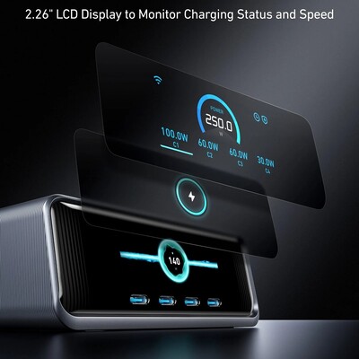 Сетевое зарядное Anker Prime A2345 250W GaN Charging Station(4)