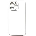 Силиконовый чехол Silicone Case с закрытым низом и защитой камеры белый для Apple iPhone 14 Pro Max(#1)