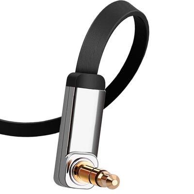 Кабель UGREEN AV119-10598 AUX 3.5mm (M) to AUX 3.5mm (M), улогвой 90°, силиконовый, 1.5m, черный(6)