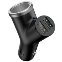 Автомобильное зарядное устройство Baseus Y type dual USB CCALL-YX01 черный