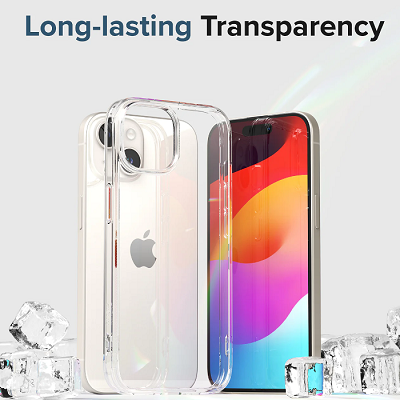 Защитный чехол TPU+PC Magic Mask Air Bairrer прозрачный для Apple iPhone 15(3)