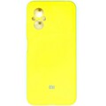 Силиконовый чехол Silicone Case с закрытым низом и защитой камеры желтый для Xiaomi Poco M5(#1)