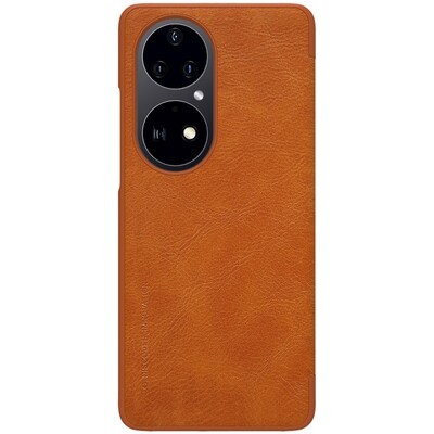 Кожаный чехол Nillkin Qin Leather Case Коричневый  для Huawei P50 Pro(2)