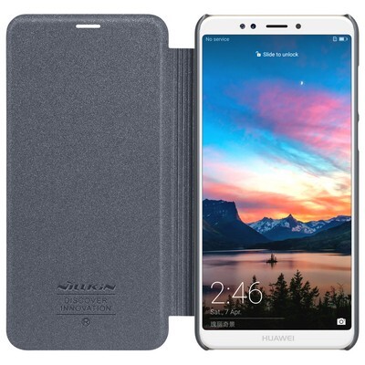 Полиуретановый чехол книга Nillkin Sparkle Leather Case Черный для Huawei Y9\ Enjoy 8 Play(3)