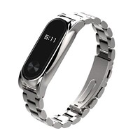 Металлический ремешок к Mi Band 2 Stailess Steel серебристый для Xiaomi