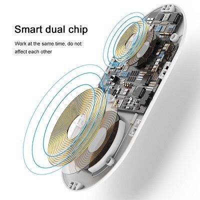 Беспроводное зарядное устройство Baseus Smart 2in1 WX2IN1-02 белое(6)
