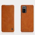 Кожаный чехол Nillkin Qin Leather Case Коричневого для Xiaomi Redmi Note 10 Pro(#4)
