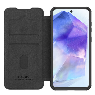 Кожаный чехол Nillkin Qin Pro Leather Case Черный для Samsung Galaxy A56(3)
