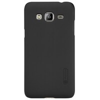 Пластиковый чехол с пленкой Nillkin Super Frosted Shield Black для Samsung J320F Galaxy J3 (2016)