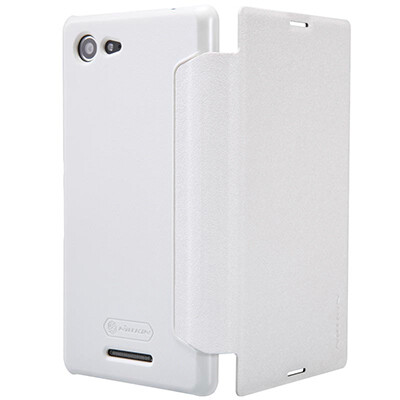 Полиуретановый чехол Nillkin Sparkle Leather Case White  для Sony Xperia E3 Dual(2)