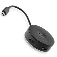 Адаптер Baseus round box USB HUB CAHUB-F Черный