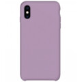 Силиконовый чехол с открытым низом бледно-фиолетовый для Apple iPhone Xs(#1)