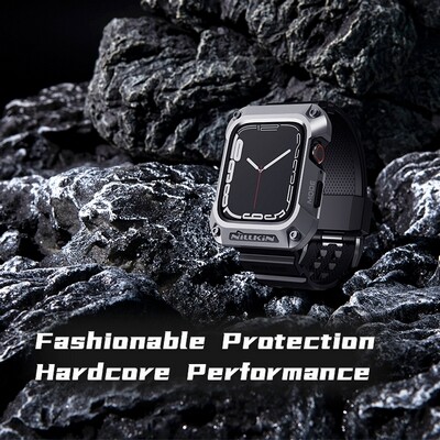 Защитный чехол NILLKIN DynaGuard Wristband Case Серый для Apple Watch 45 mm (7/ 8 series) для Apple(8)