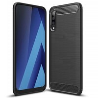 Силиконовый чехол Uni Case Carbon черный для Samsung Galaxy A70