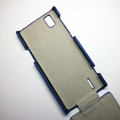Кожаный чехол Armor Case Blue для Huawei Ascend P2(3)