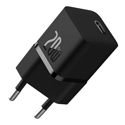 Сетевое зарядное устройство Baseus GaN5 Fast Charger(mini) 1C 20W EU Черное P10110900113-00 с кабелем Type-C - Type-C 100W 1m черный(2)
