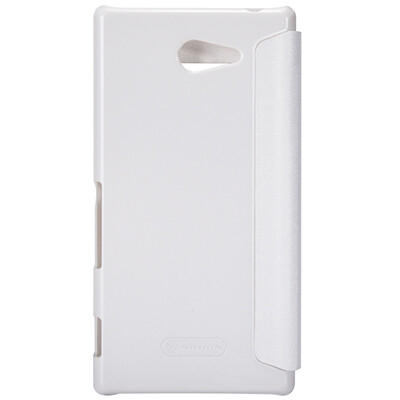 Полиуретановый чехол Nillkin Sparkle Leather Case White  для Sony Xperia M2 Dual S50h(3)