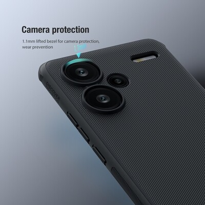 Пластиковый чехол Nillkin Super Frosted Shield Pro Синий для Xiaomi Redmi Note 13 Pro Plus 5G(4)