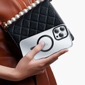 Чехол-бампер с магнитной пластиной Dazzle Pro Matte MagSafe Case прозрачно-черный для Apple iPhone 15(#6)