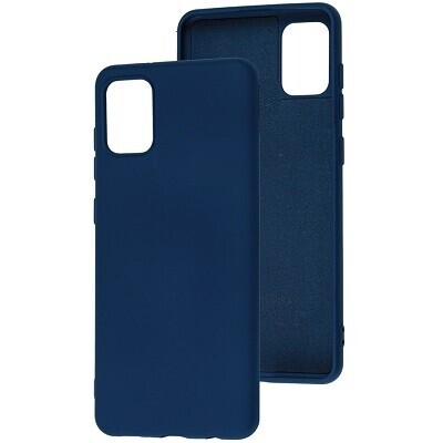 Силиконовый чехол Silicone Case синий для Samsung Galaxy M51(1)
