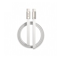 Кабель зарядки и синхронизации Blueo Slim Flat Braided USB-C to USB-C белый