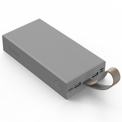 Портативное зарядное устройство Yoobao 30E c фонариком, 30000 mAh, цвет серый(1)