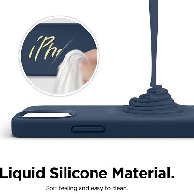 Силиконовый чехол Silicone с закрытым низом темно-синий для Apple iPhone 12 Pro Max(2)