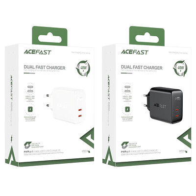 Зарядное устройство Acefast A9 GaN PD40W (2xUSB-C) черное(8)