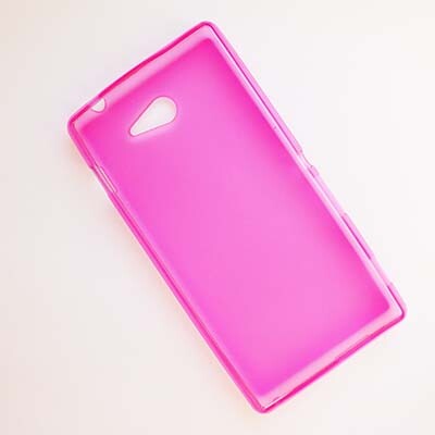 Силиконовый чехол Becolor Pink Mat для Sony Xperia M2 Dual S50h(2)