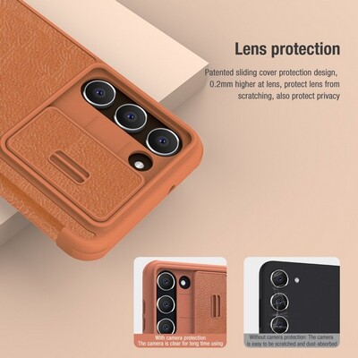 Кожаный чехол Nillkin Qin Pro Leather Case Красный для Samsung Galaxy S23(4)