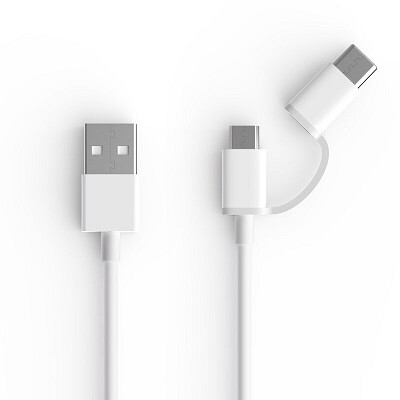 Кабель ZMI AL501 Micro USB to Type-C 2 in 1 Cable (1m) белый(3)