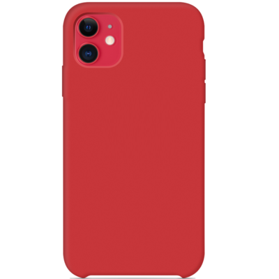 Силиконовый чехол красный для Apple iPhone 11(6)