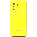 Силиконовый чехол Silicone Case с закрытым низом и защитой камеры жёлтый для Huawei Nova Y70(#1)