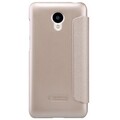 Полиуретановый чехол Nillkin Sparkle Leather Case Gold для Meizu M2 mini(#2)