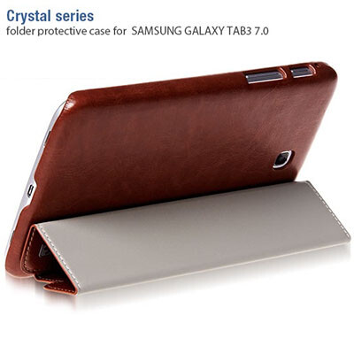 Кожаный чехол HOCO Crystal leather Case Brown для Samsung Galaxy Tab 3 7.0 P3200(2)